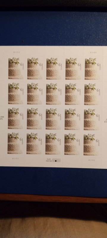 US# 4398, Wedding Cake, .61c sheet of 20, MNH, (2009)