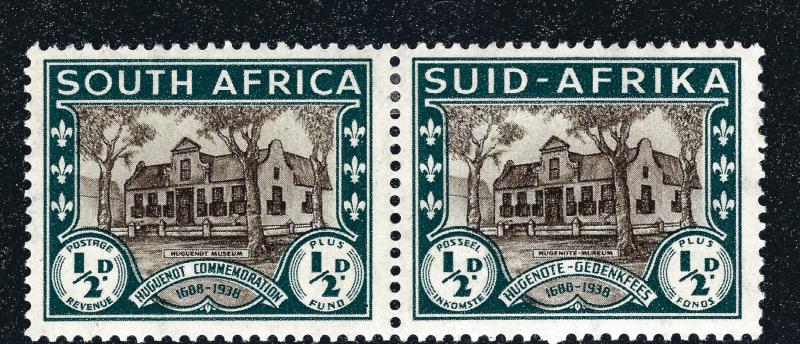 South Africa Sc #B9 pair 1d MH VF Cat $11.00