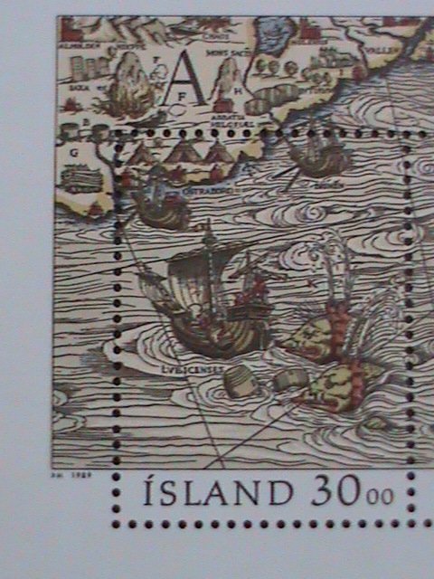 ICELAND-1989-SC#681 NODIA'91- STAMP SHOW- WORLD STAMP DAY MNH S/S-VERY FINE