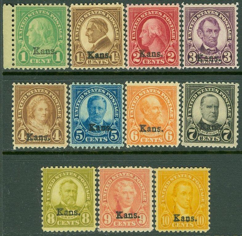 EDW1949SELL : USA 1929 Scott #658-68 Mint NH. Beautiful & PO Fresh set. Cat $431