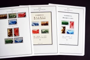 COLOR PRINTED JAPAN 1941-1950 STAMP ALBUM PAGES (38 illustrated pages)