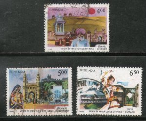 India 1990 Historic Cities of India Dance Costume Minar Charminar Gate 3v Sc ...