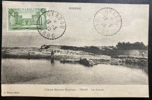 1920 Debdou French Morocco RPPC Postcard Cover To Trieste Italy Moulouya View