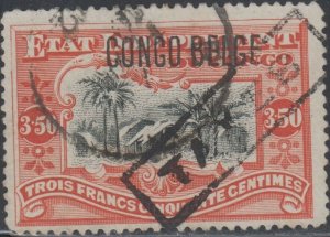 Belgium CONGO Used  Yvert TX14  TAXES overprint  Value  400 Euro