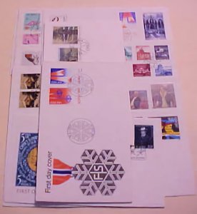 NORWAY   FDC 15 DIFF. 1982 CACHET UNADDRESSED