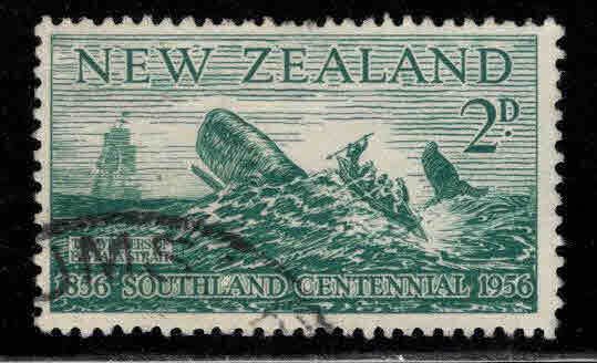 New Zealand Scott 310 Used Whale stamp