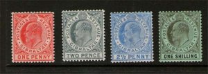 Gibraltar 1904 KEVII SG 51,3,5,8 MH