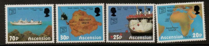 ASCENSION SG600/3 1993 SOUTH ATLANTIC CABLE COMPANY   MNH