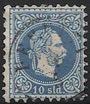 Austrian Offices in Turkey 1867 Sc 4 Used 10sld VF, BERUTTI Lebanon postmark