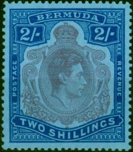 Bermuda 1950 2s Dull Purple & Blue Pale Blue SG116e P.13 V.F MNH