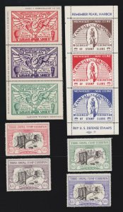 US Vintage Mix lot of 10 Philatelic Exposition Souvenir Cinderella Stamps (L841)