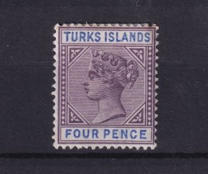 Turks Islands QV 1895 4d SG71 MH BP16254