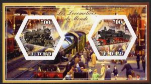 Chad 2014 Steam Locomotives of the World #1 imperf sheetl...