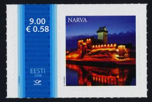 Estonia 598 + label MNH Architecture, Narva