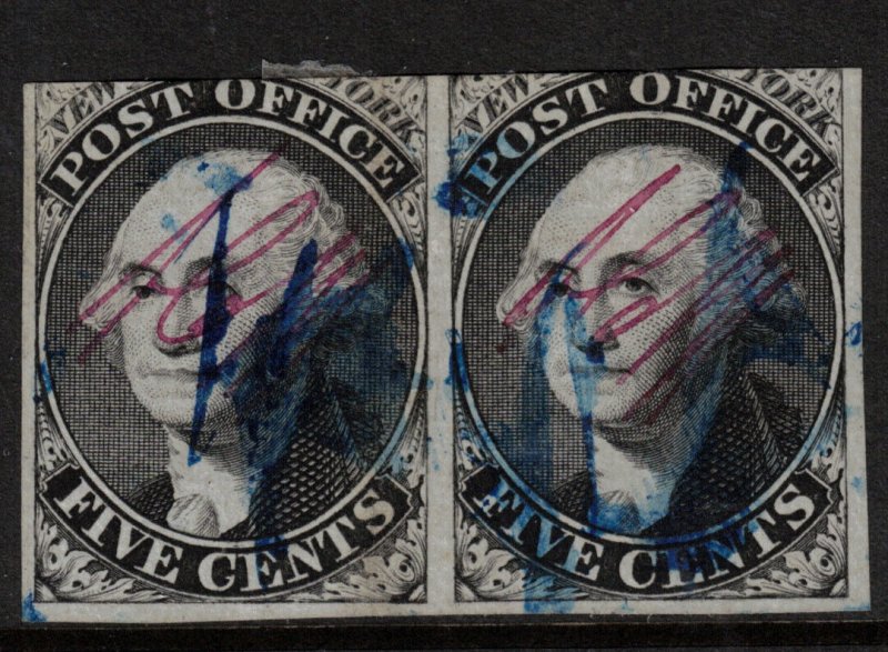 USA #9X1 Used Horizontal Pair Positions 21 & 22 