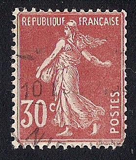 France #171 30C Red, Brown Stamp used F