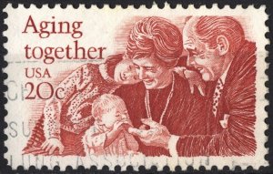 SC#2011 20¢ Aging Together Single (1982) Used