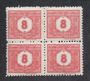 URUGUAY SC# J32 B/4 FVF/OG 1938