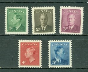 CANADA 1950  GEO VI  #289-293 SET  MNH...$3.50