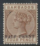 Barbados SG 104a SC# 69a Opt  HALF PENNY no hyphen  MH  see scans and details