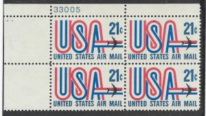 UNITED STATES SC# C81 VF MNH 1971 PL#33005 UL B/4