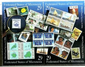 MICRONESIA 198 MH SCV $5.00 BIN $2.50 STAMP ON STAMP