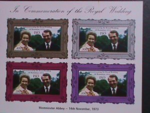 ISO-OMAN-1973-ROYAL WEDDING-COMMEMORATIVE SOUVENIR CARD- MNH-VERY FINE