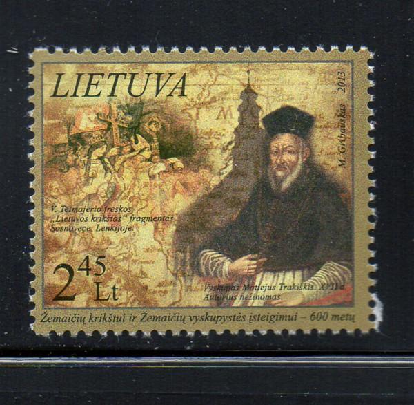 Lithuania Sc 989 2013 Christianity Samogita stamp mint NH