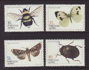 Azores 345-348 Insects MNH VF