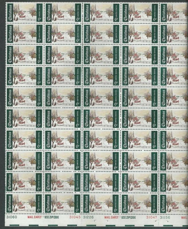 United States  Scott 1384 Sheet  MNH    Christmas