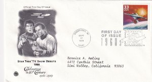 1999, Star Trek Debuts-1966, PCS, FDC (E13089)