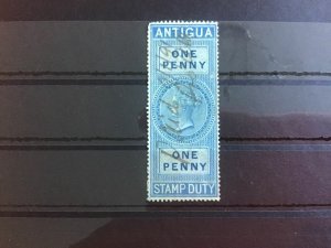 Antigua 1870 BF12 Used One Penny  Stamp Duty Stamp R39494