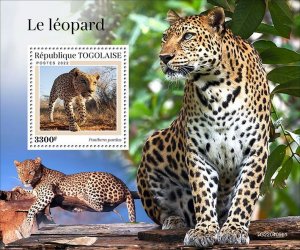 TOGO - 2022 - Leopards - Perf Souv Sheet #1 - Mint Never Hinged