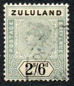 Zululand SG26 2/6 Green and Black Cat 110 pounds