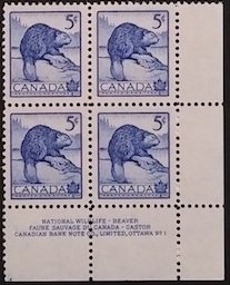Canada 336 Plate Block LR Plate No. 1 F-VF MNH