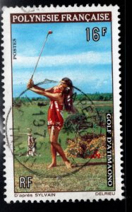 French Polynesia Scott 275 Used Golf stamp Tahiti cancel