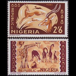 NIGERIA 1966 - Scott# 194-5 Wildlife 2.6-5s NH