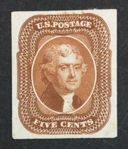 US #42P3 PLATE PROOF ON INDIA $ LOT #1067