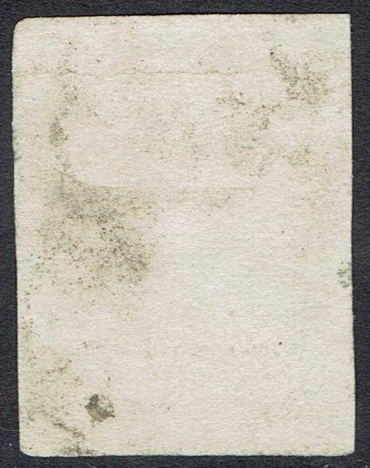 NEW ZEALAND 1857 QV CHALON 2D IMPERF NO WMK ON WHITE PAPER USED