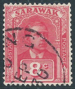 Sarawak, Sc #60, 8c Used