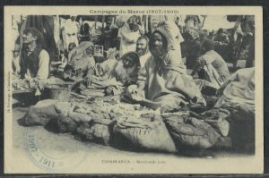 Casablanca Marchands juifs Morocco 1909 - Jewish Judaica juif jews postcard