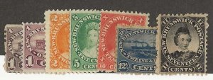 New Brunswick Sc #6-11  set of 7 cents issue unused NG OG Fine