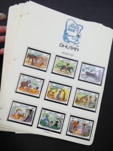 EDW1949SELL : BHUTAN Beautiful collection of VF MNH Disney sets, S/S & Shtlts