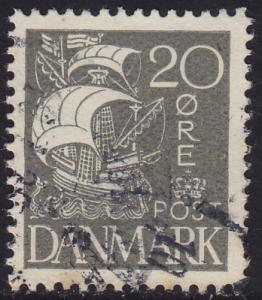 Denmark - 1927 - Scott #193 - used - Sailship Caravel