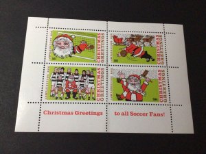Christmas Greetings to all Soccer fans mint stamps sheet Ref 58078
