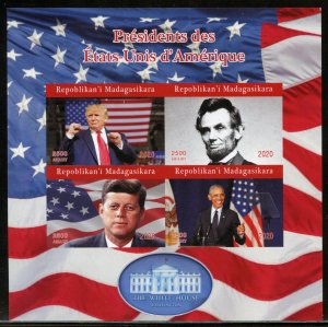 Presidents of the United States impeforate sheet