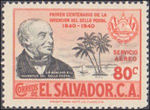 Salvador #C69-C70, Complete Set(2), 1940, Rowland Hill, Hinged