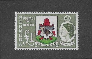 Bermuda Sc #167  QE pound top value NH VF