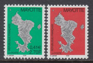 Mayotte 144-145 Maps MNH VF