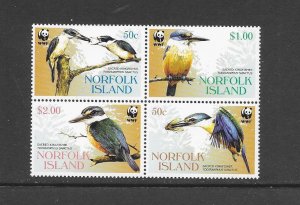 BIRDS - NORFOLK ISLAND #835a WWF   MNH